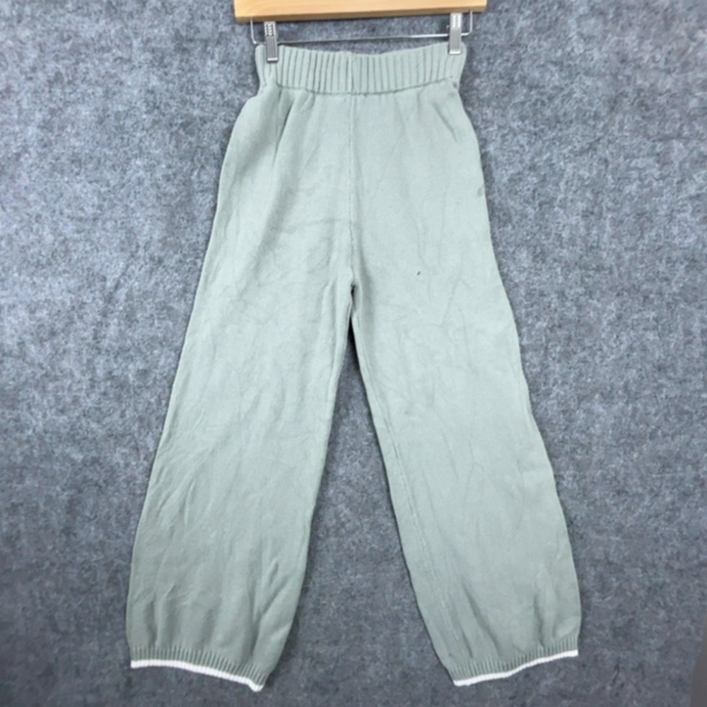 Sincerely Jules Lounge Pants Womens Small Sage Green Knit High Rise Sleepwear